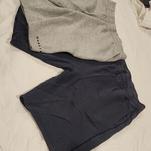 Oakley Gray and Blue Men's Sweat Shorts Xl